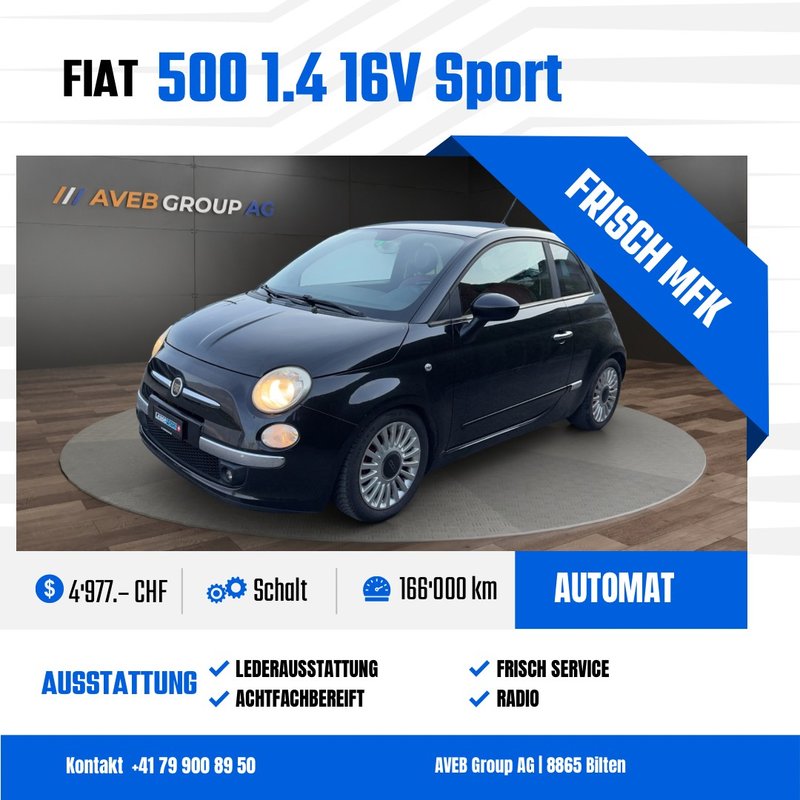 FIAT 500 1.4 16V Sport gebraucht für CHF 4'977,