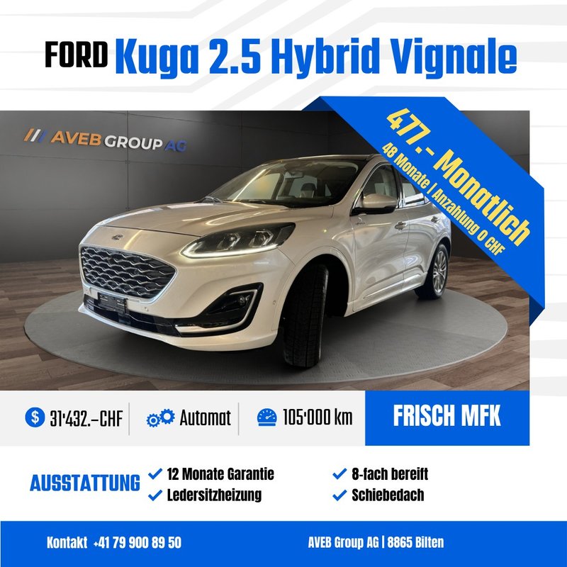 FORD Kuga 2.5 Hybrid Vignale 4x4 gebraucht für CHF 31'432,