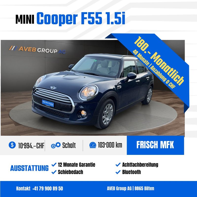 MINI Mini F55 1.5i Cooper gebraucht für CHF 10'994,